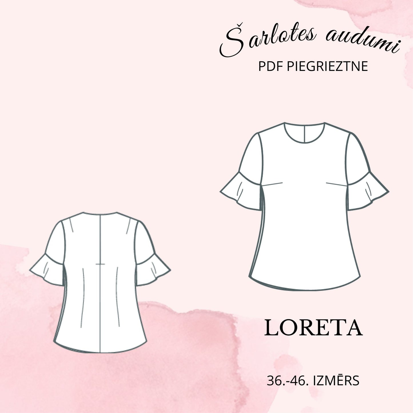 Digital pattern - top/blouse Loreta