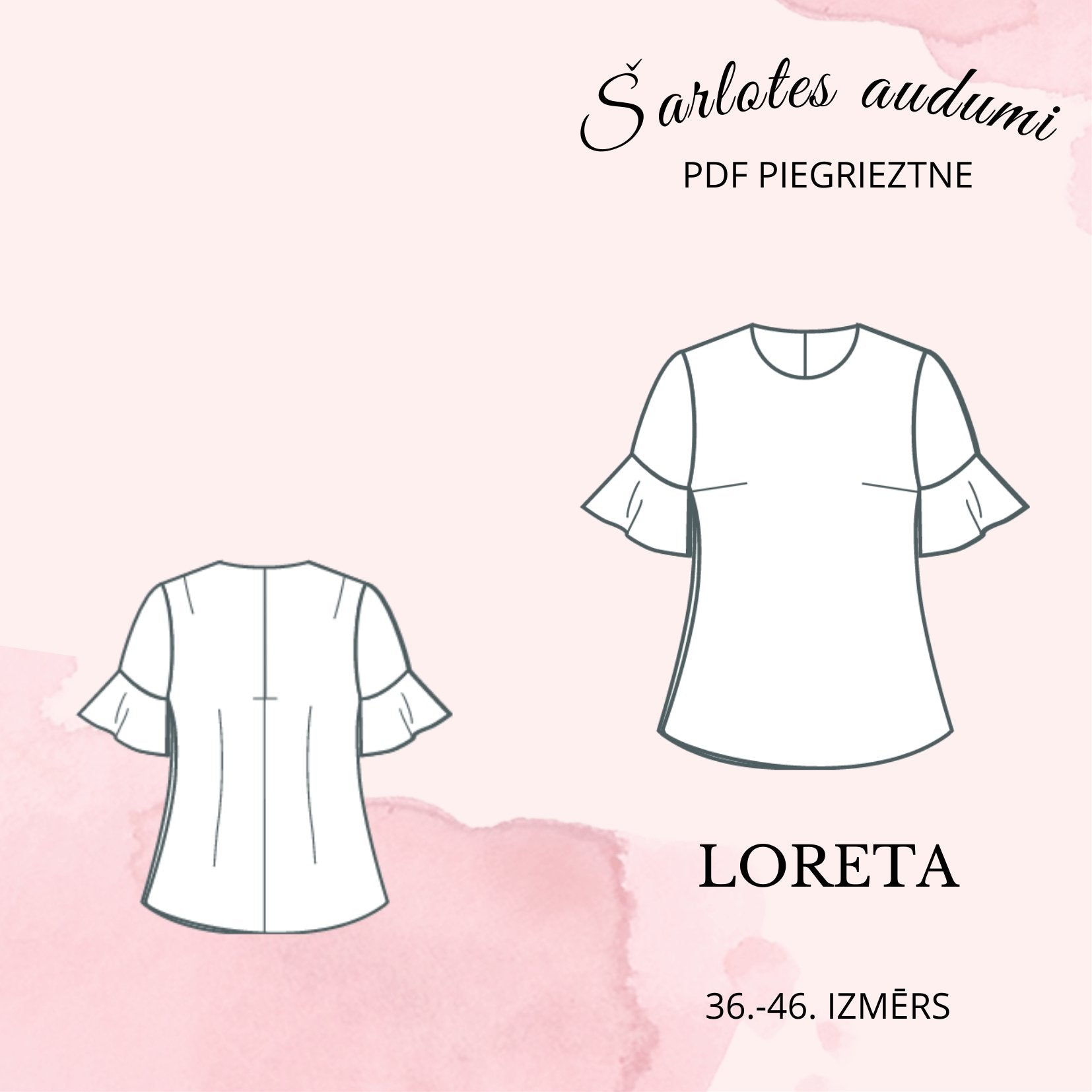 Digital pattern - top/blouse Loreta