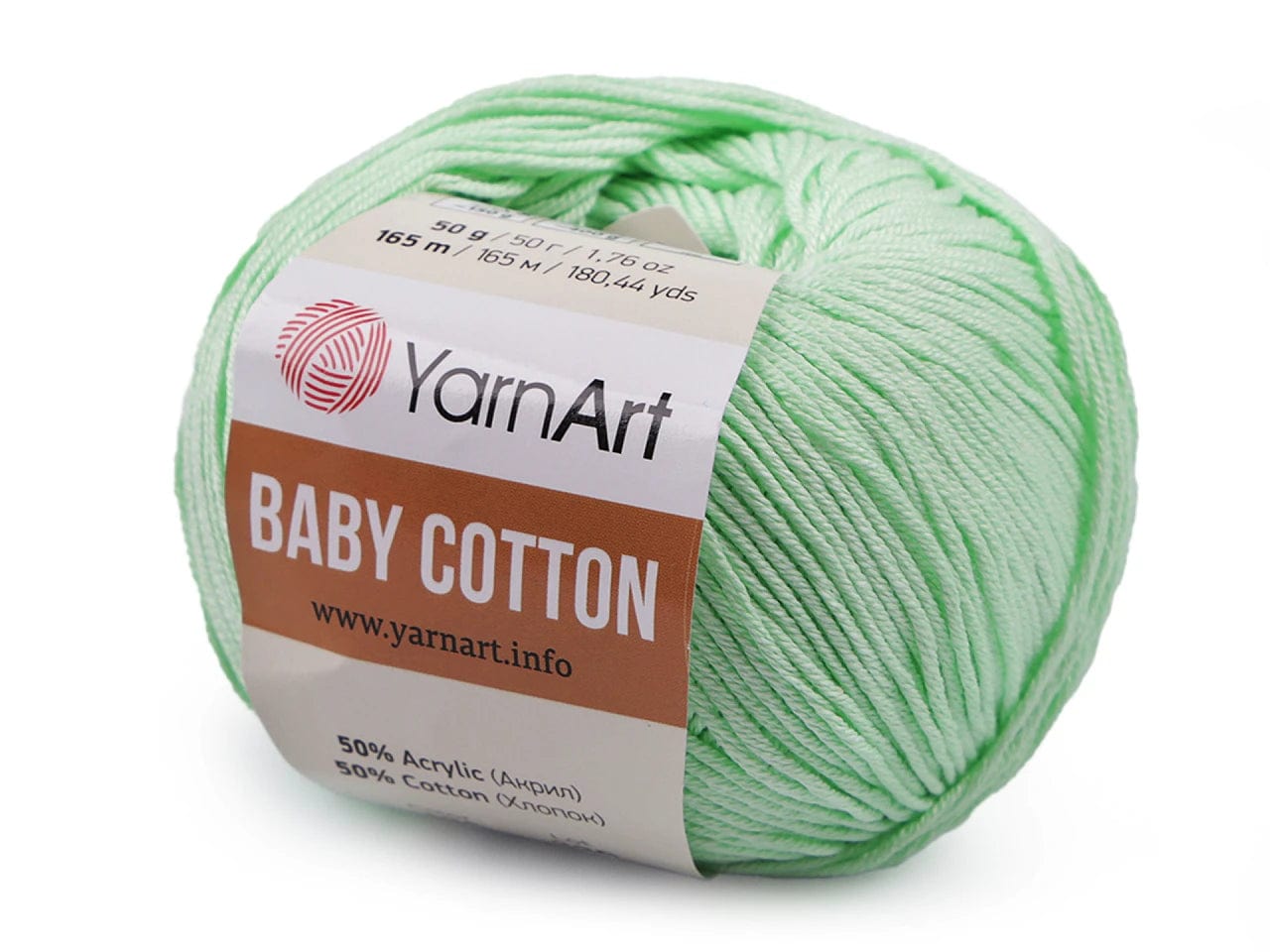 Garn Yarn Art Baby Cotton-Mintgrün 165m 50g #435