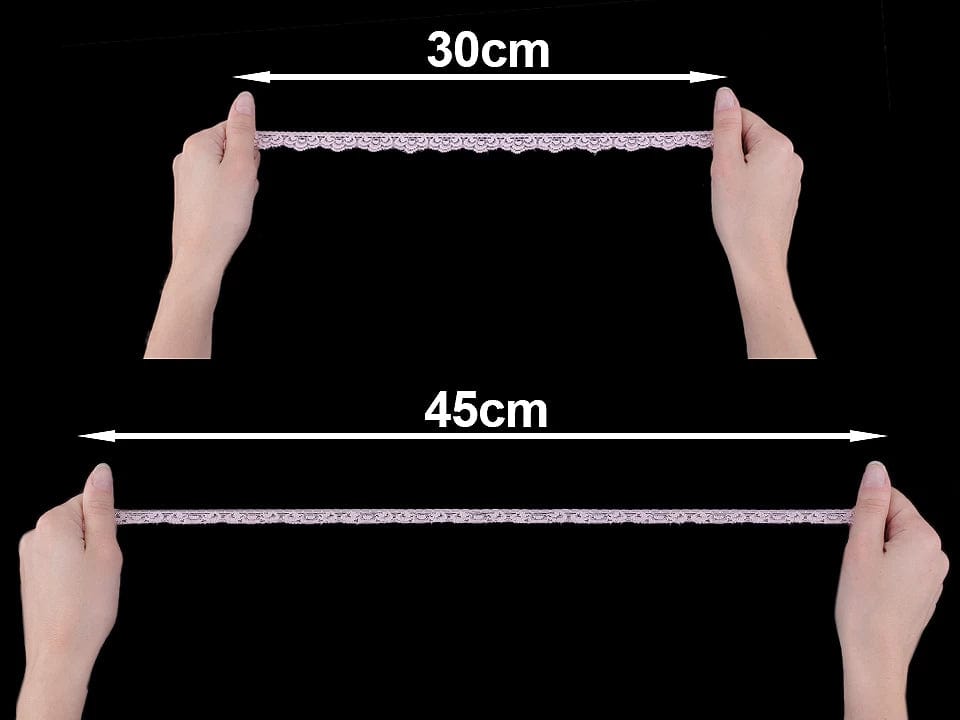 Elastische Polyamidspitze-1,6 cm schwarz