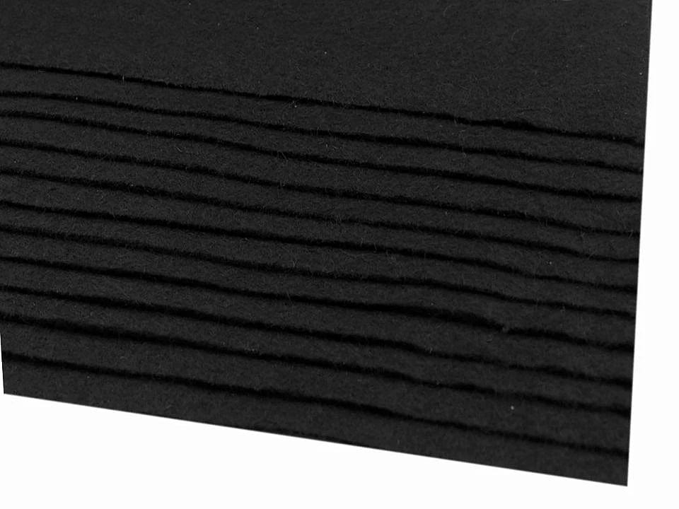 Filzplatte, 1 mm, 20x30 cm, schwarz
