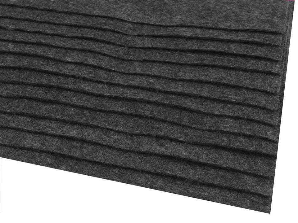 Filzplatte, 1 mm, 20x30 cm – dunkelgrau