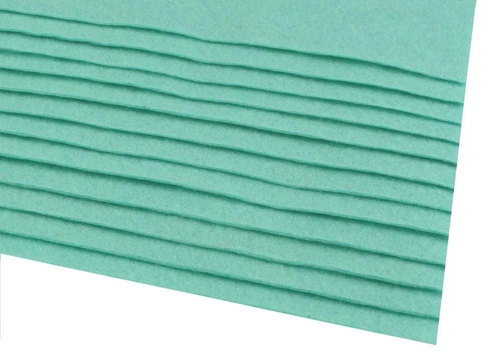 Filzplatte, 1 mm, 20 x 30 cm, Türkisgrün