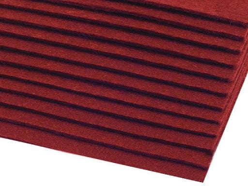 Filzplatte, 3 mm, 20x30cm-Bordeaux