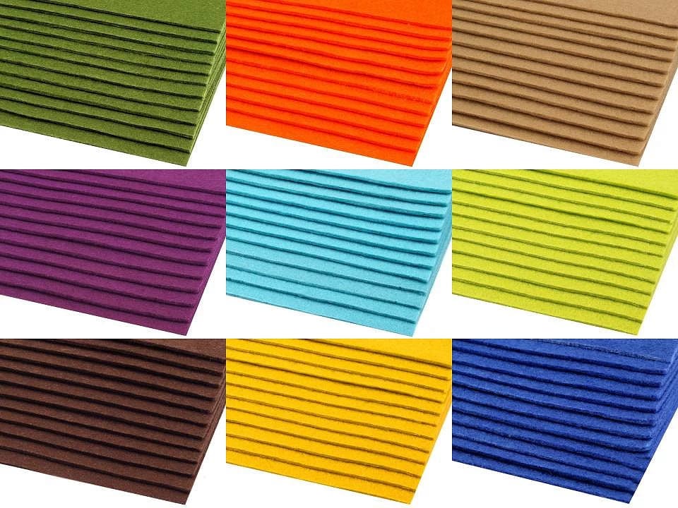 felt sheet, 3 mm, 20x30cm-brown