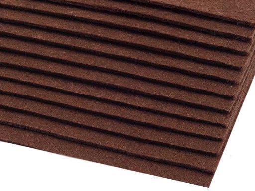 Feltplatte, 3 mm, 20x30cm-braun