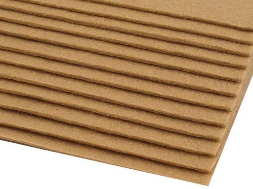 Filzplatte, 3 mm, 20x30 cm, hellbraun
