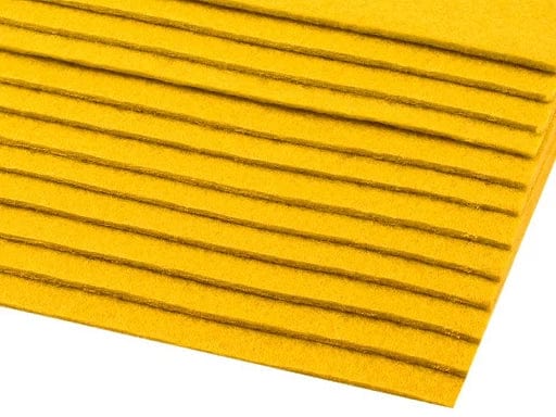 Filzplatte, 3 mm, 20x30cm-Honiggelb