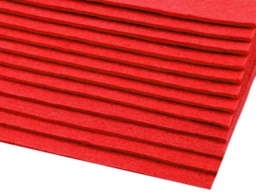 Filzplatte, 3 mm, 20x30 cm, rot