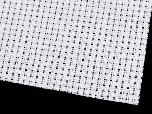 Embroidery fabric - 46 squares/10cm, sheet 20cm x 30cm, white