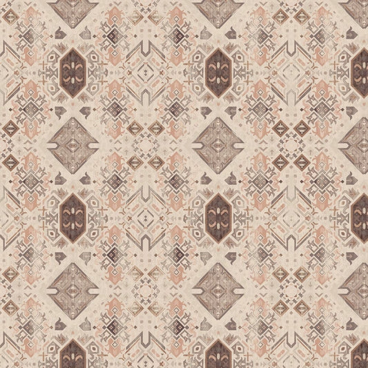 canvas fabric - beige geometric pattern 225 g/m²