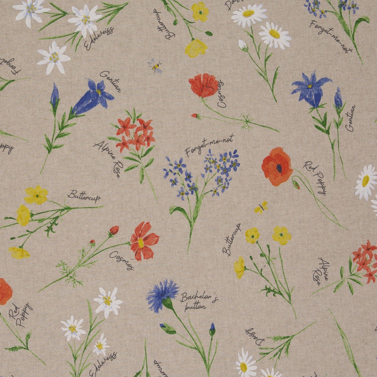 Canvas fabric-summer meadow 205 g/m²