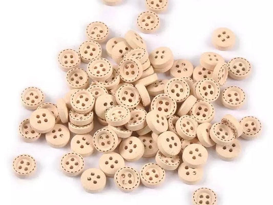 Wooden buttons 10 mm-white