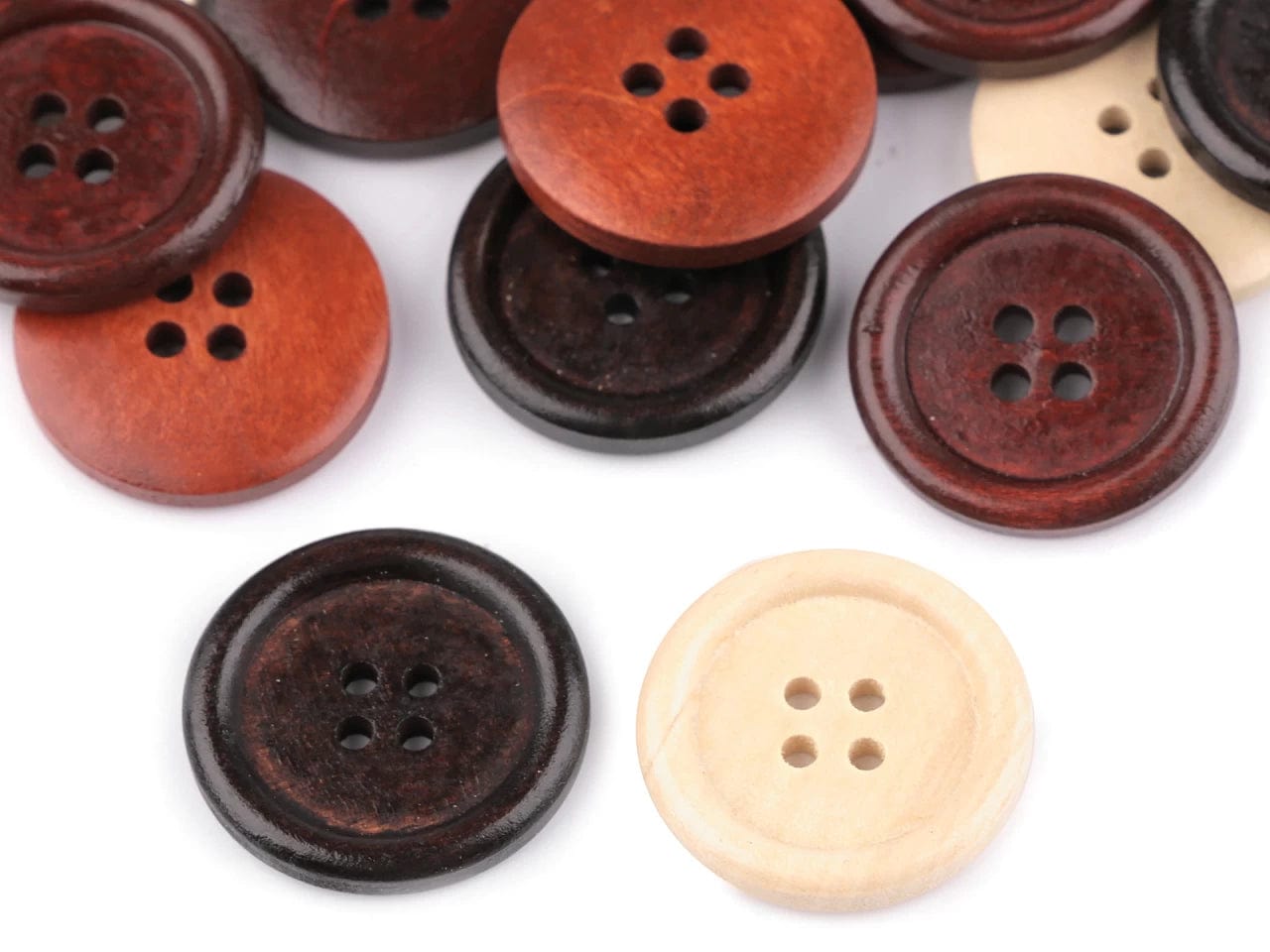 Wooden buttons 24 mm-dark brown