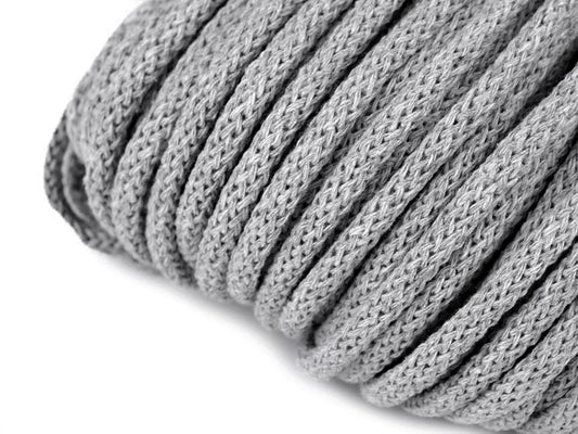 Baumwollkordel 5 mm (10-m-Packung) - hellgrau