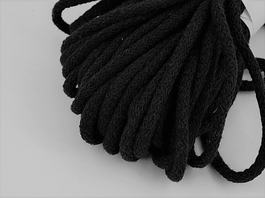 Baumwollkordel 5 mm, schwarz