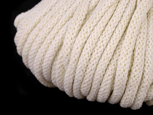 Baumwollschnur 5 mm milchweiß