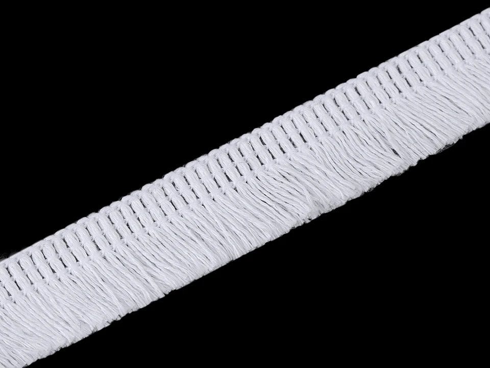 Baumwollfransen 17 mm - weiß