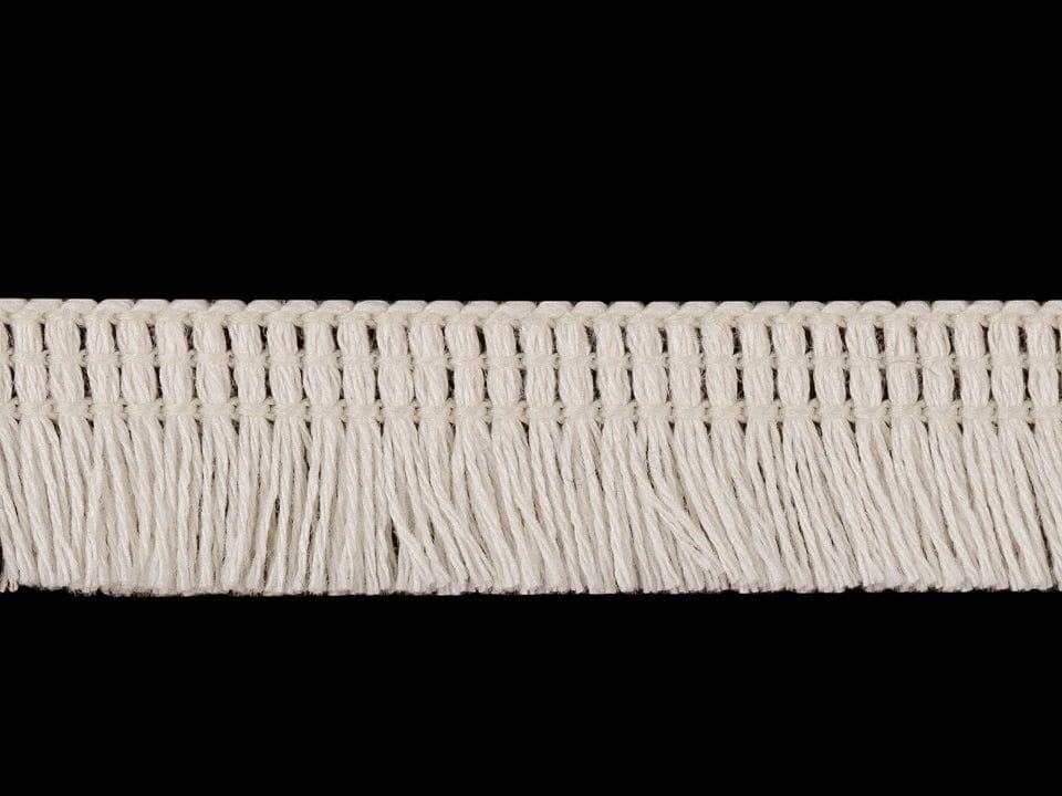 Baumwollfransen 17 mm - natur