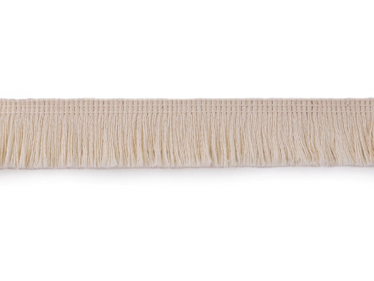 Cotton fringe 25 mm-beige