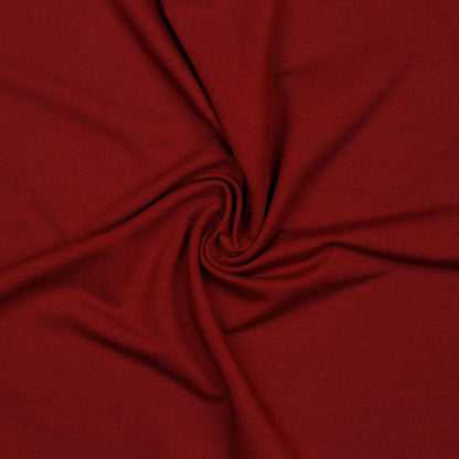 Baumwoll-French-Terry - dunkelrot 235 g/m² (GOTS-zertif.)