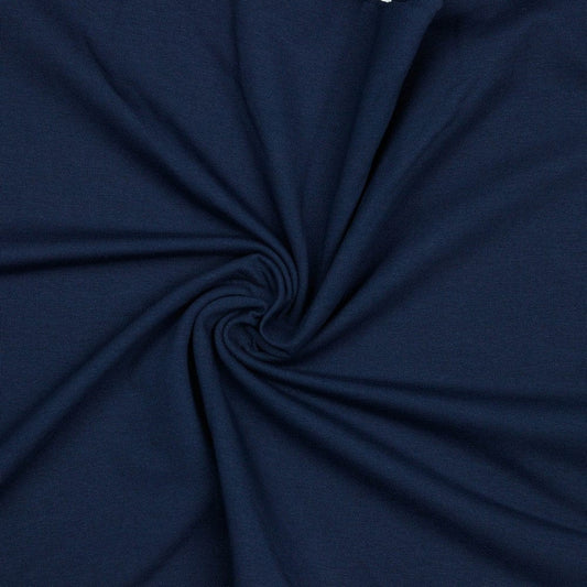Cotton loopback jersey-dark blue 235 g/m² (GOTS certified)