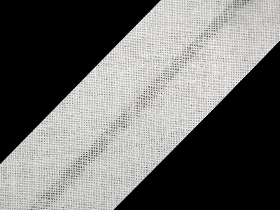Baumwoll-Schrägband 20 mm-weiß
