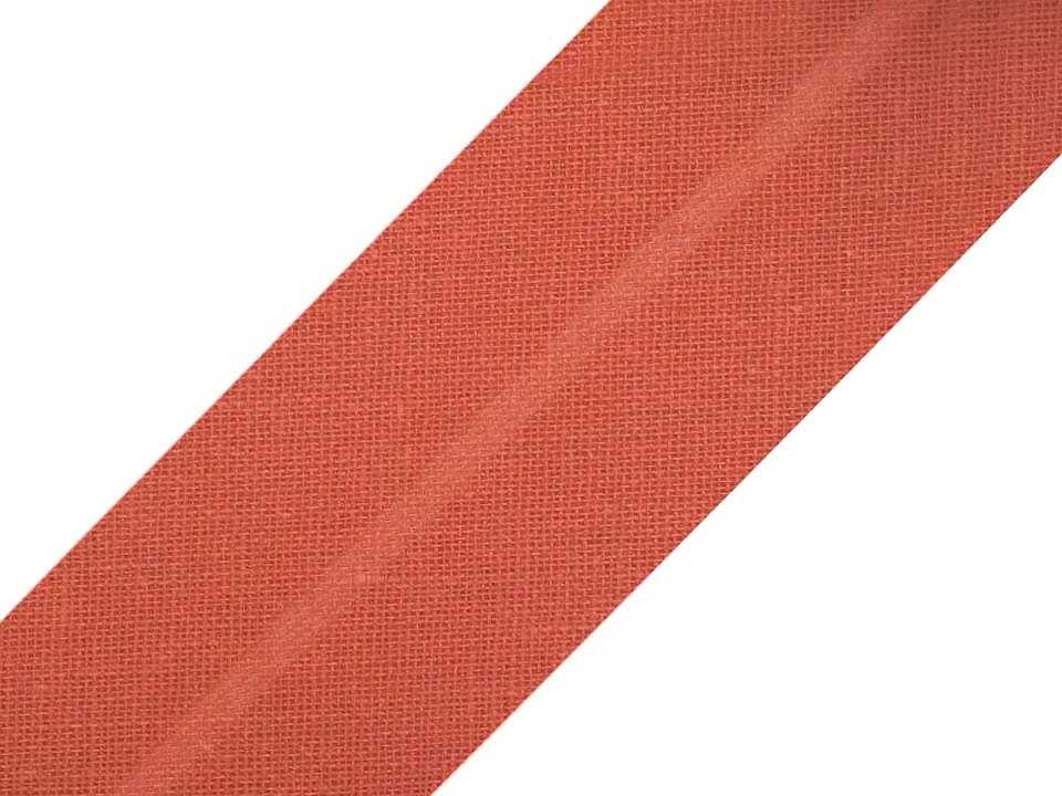 Cotton bias tape 20 mm-terracotta