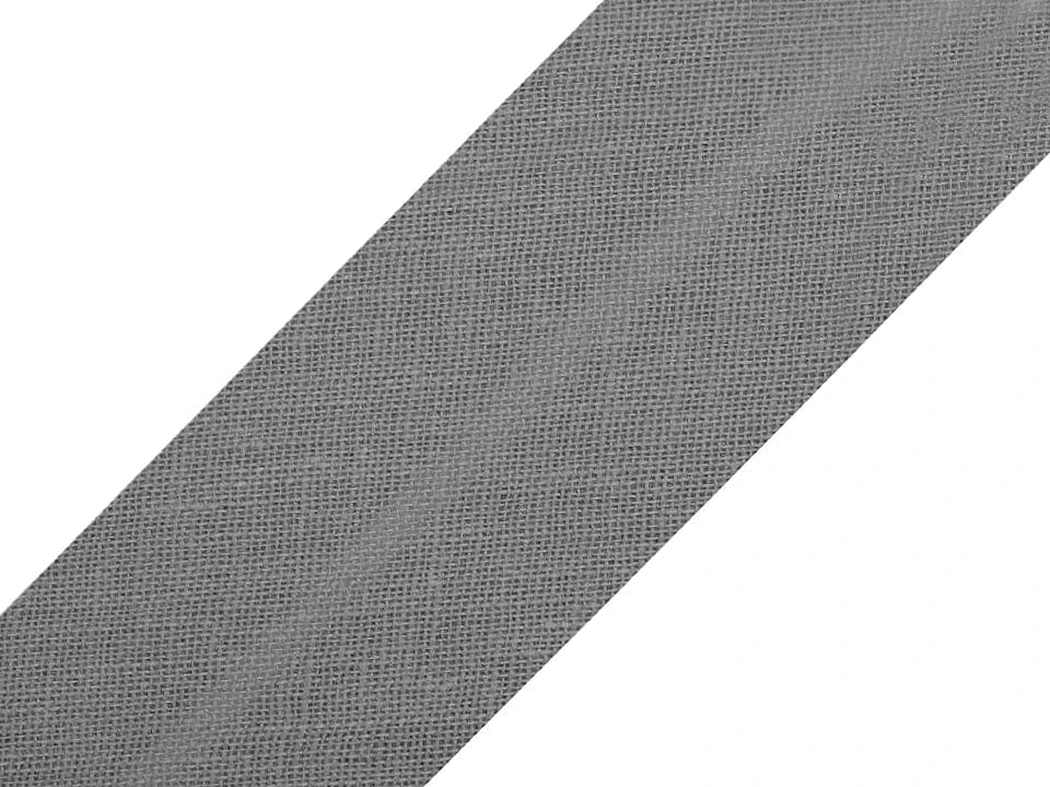 Cotton bias tape 30 mm-dark gray