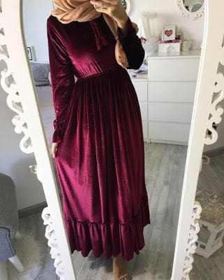 Cotton velour-burgundy 250 g/m²