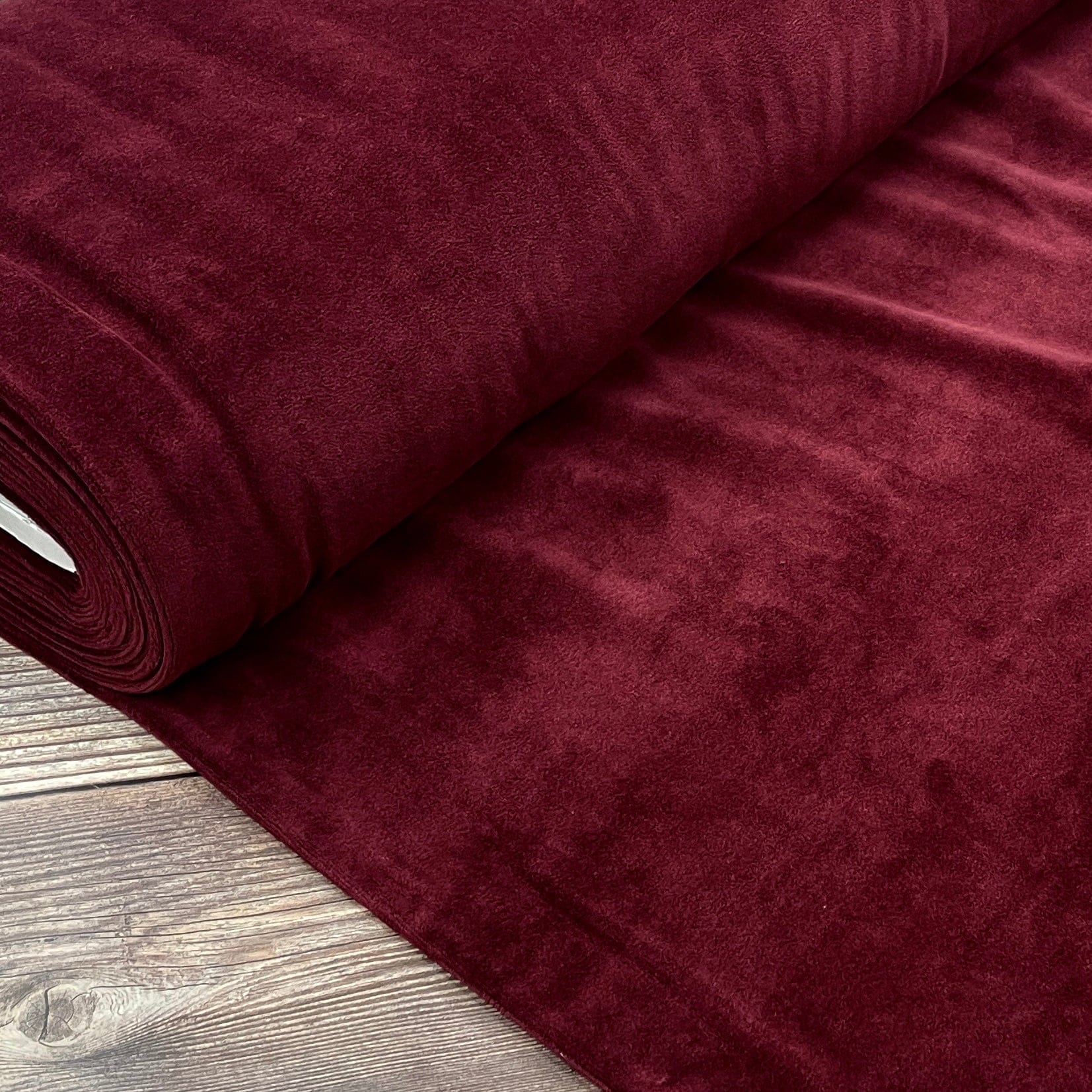 Cotton velour-burgundy 250 g/m²