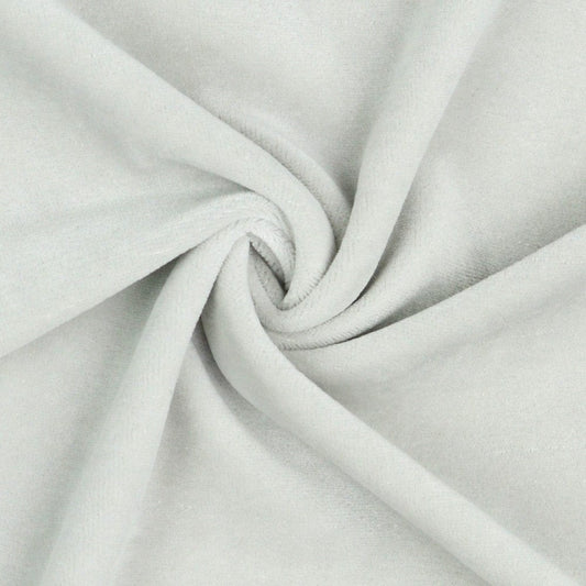 Baumwollvelours, hellgrau 250 g/m²