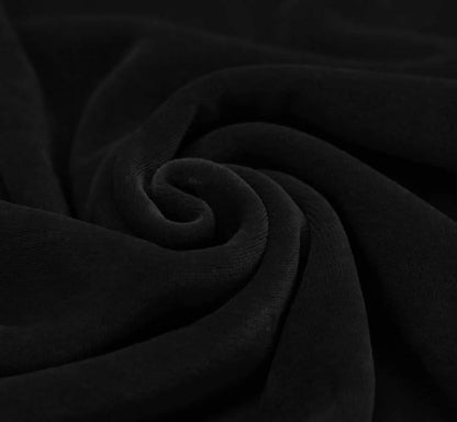 Black cotton velour 250 g/m²