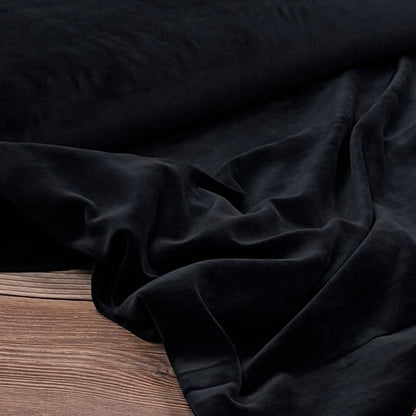 Black cotton velour 250 g/m²