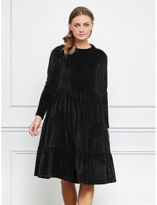 Black cotton velour 250 g/m²