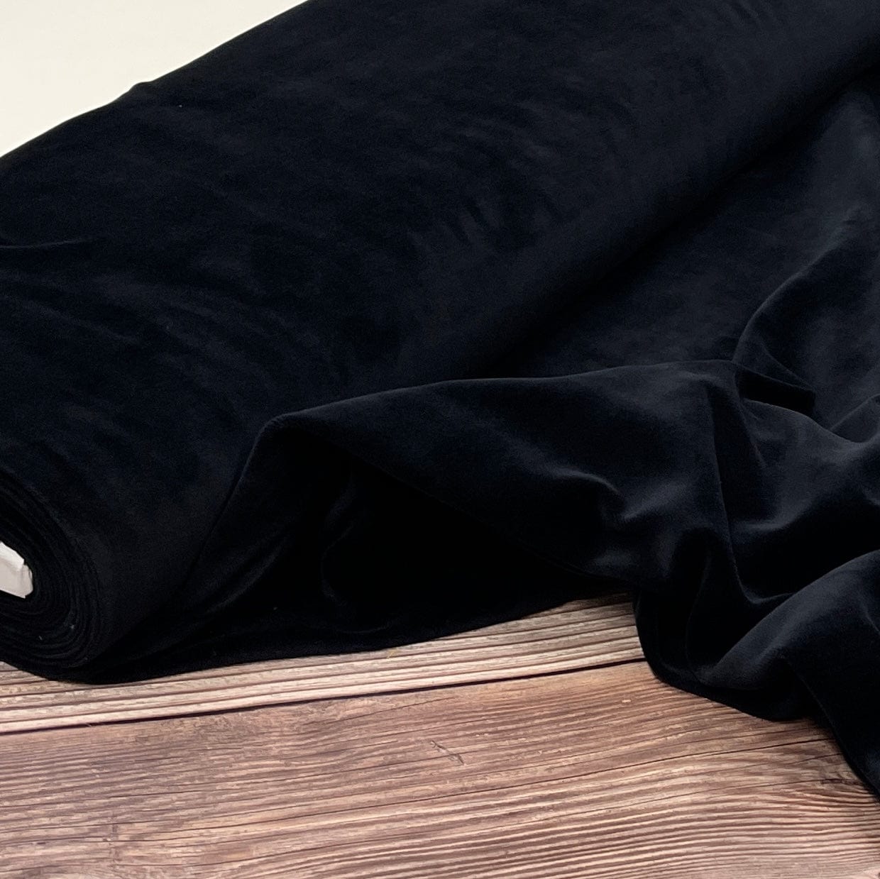 Black cotton velour 250 g/m²