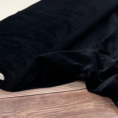 Black cotton velour 250 g/m²