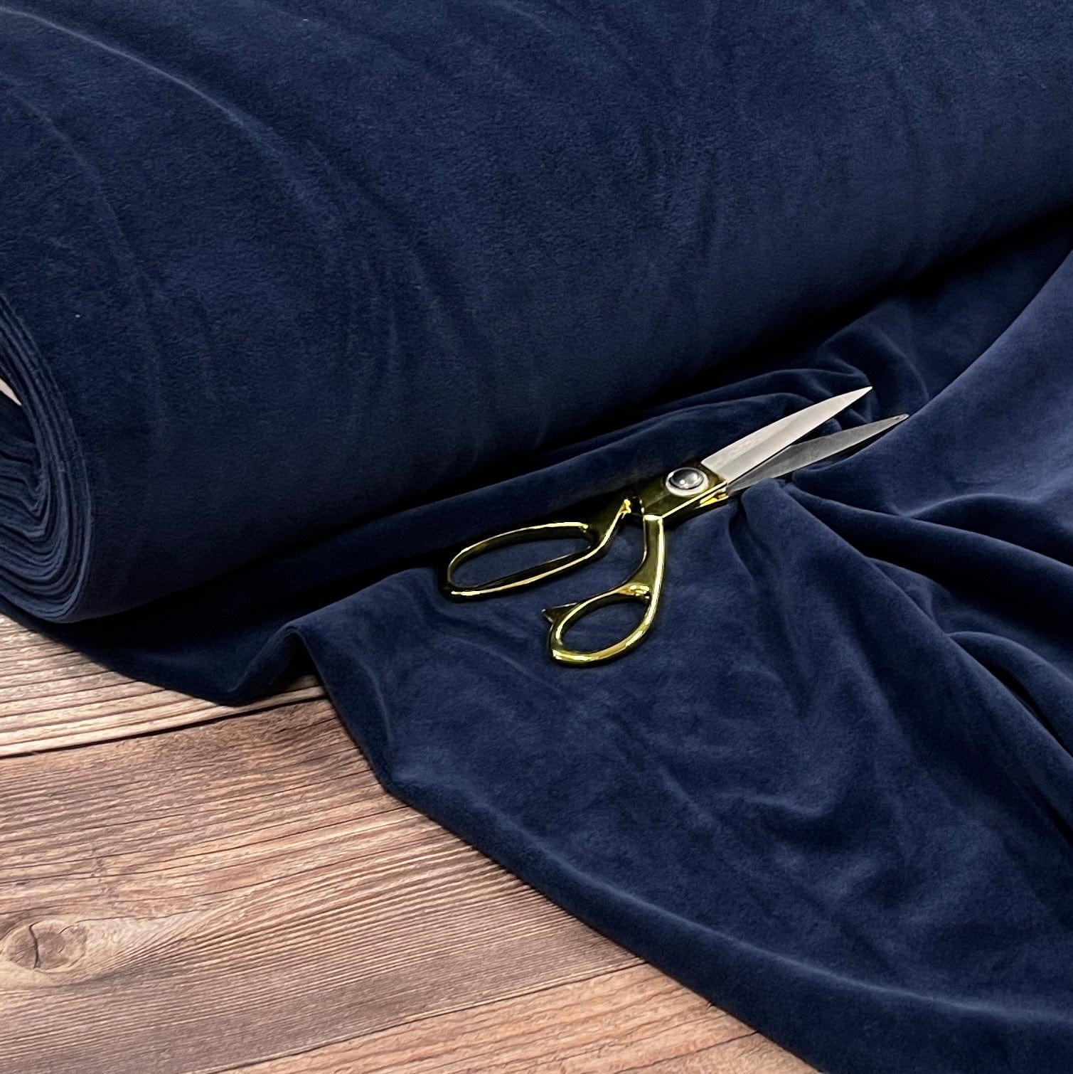 Cotton velour-dark blue 250 g/m²