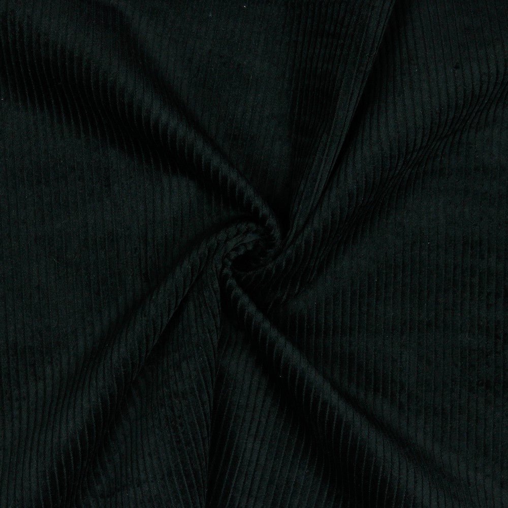 Black cotton velvet 280 g/m²