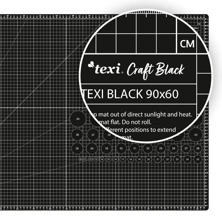 Set - cutting mat with accessories 60x90 cm-black