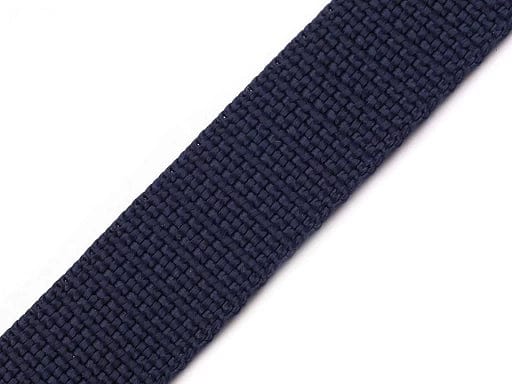 Ribbon for bags, straps 20 mm, dark blue