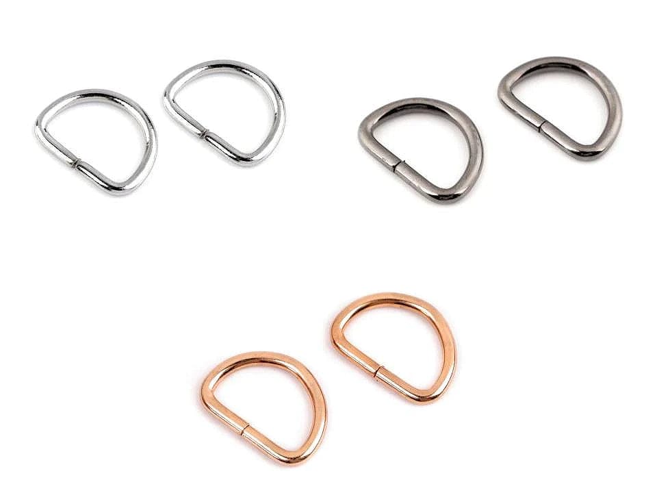 Metal D-ring 20 mm-rose gold (set of 10 pcs)