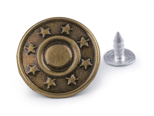 Metall-Jeansknopf 19,9 mm-Antik