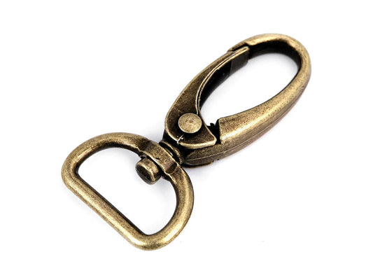 Metall-Karabiner 20 mm - Antik (2 St.)