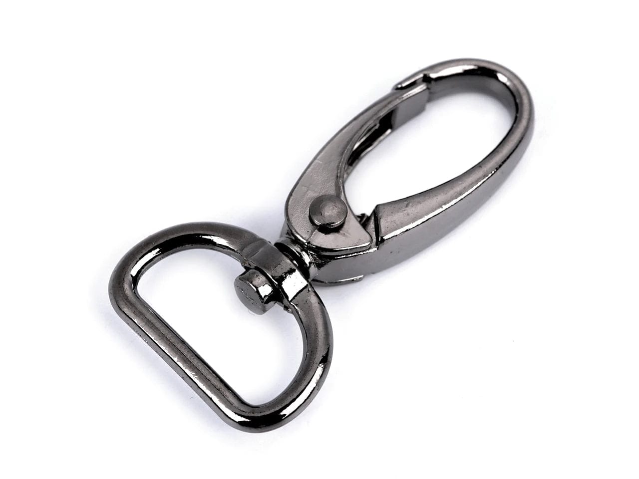 Metallkarabiner 20 mm, schwarz metallic (2 Stk.)