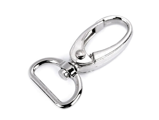 Metallkarabiner 20 mm, Silberimitat (2 Stück im Set)