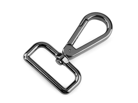 Metallkarabiner 30 mm – schwarz metallic