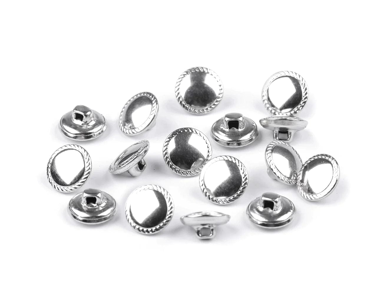 12.7 mm black metal shank buttons
