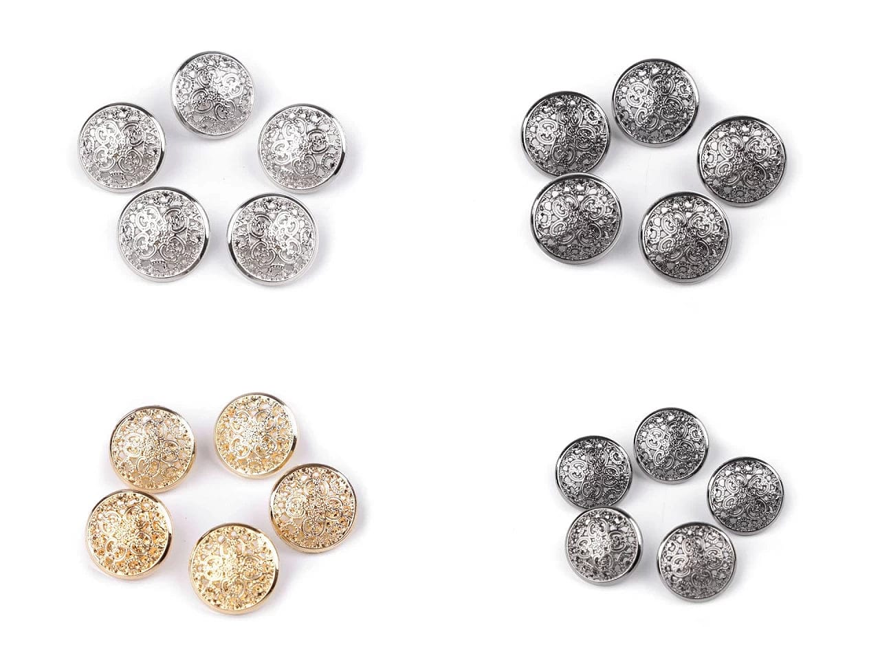 Metallknöpfe mit Schaft 15 mm – goldfarben