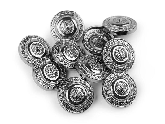 Metallknöpfe mit Schaft 17.4 mm - Silber